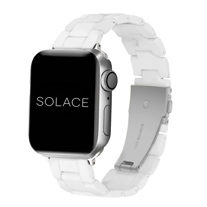 Solace Bands Lightweight Perma Watch Band - Universal Fit for Apple Watch Bands for Women & Men, iWatch Bands for 38mm 40mm 41mm 42mm 44mm 45mm 49mm Ultra, SE, Series 11 10 9 8 7 6 5-1 (Matte Solid)