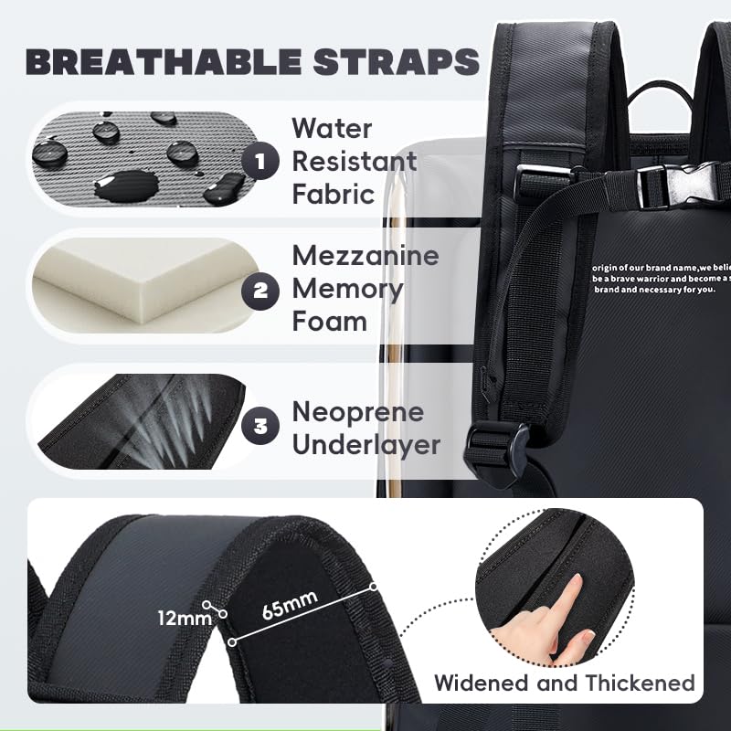 Clear Backpack Heavy Duty for Adults Men Work with Reinforced Straps, Laptop Bag for Stadium Events