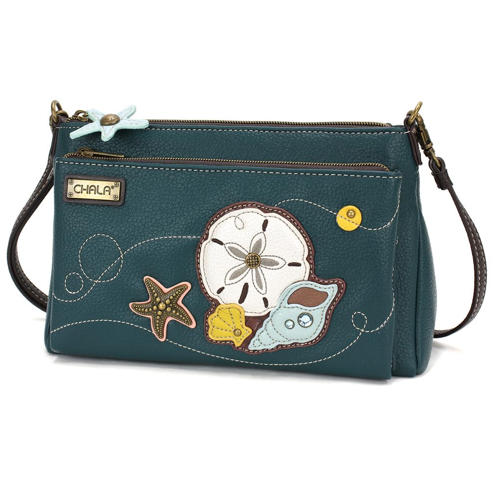 CHALA RFID Protected Vegan Leather Deluxe Crossbody Bag with Adjustable Straps