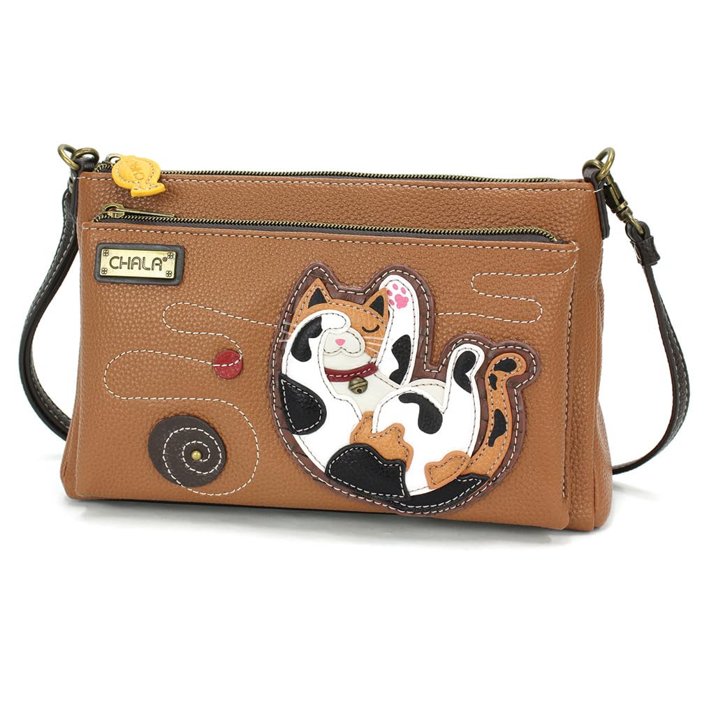 CHALA RFID Protected Vegan Leather Deluxe Crossbody Bag with Adjustable Straps