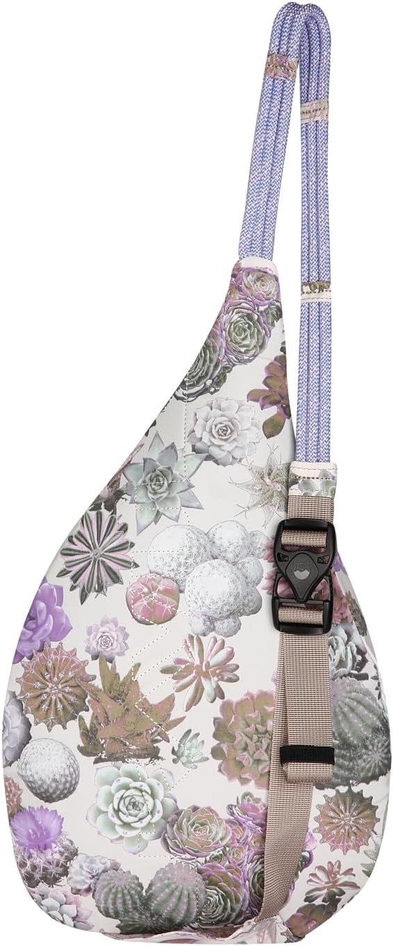 KAVU Mini Rope Sack Sling Crossbody Backpack - Succulents