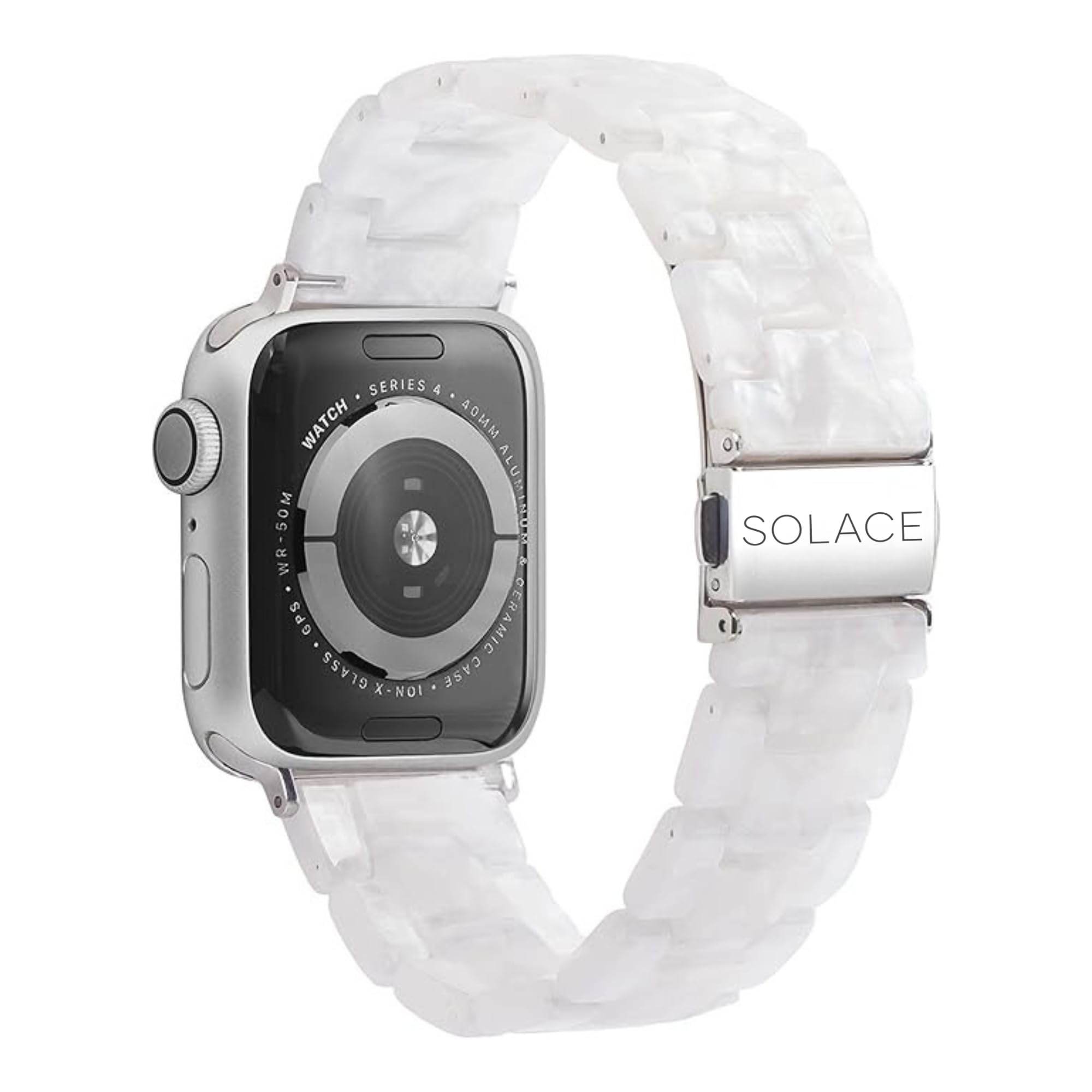 Solace Bands Lightweight Perma Watch Band - Universal Fit for Apple Watch Bands for Women & Men, iWatch Bands for 38mm 40mm 41mm 42mm 44mm 45mm 49mm Ultra, SE, Series 11 10 9 8 7 6 5-1 (Matte Solid)