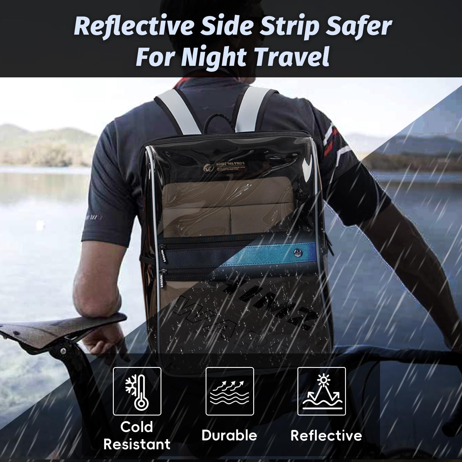 Clear Backpack Heavy Duty for Adults Men Work with Reinforced Straps, Laptop Bag for Stadium Events