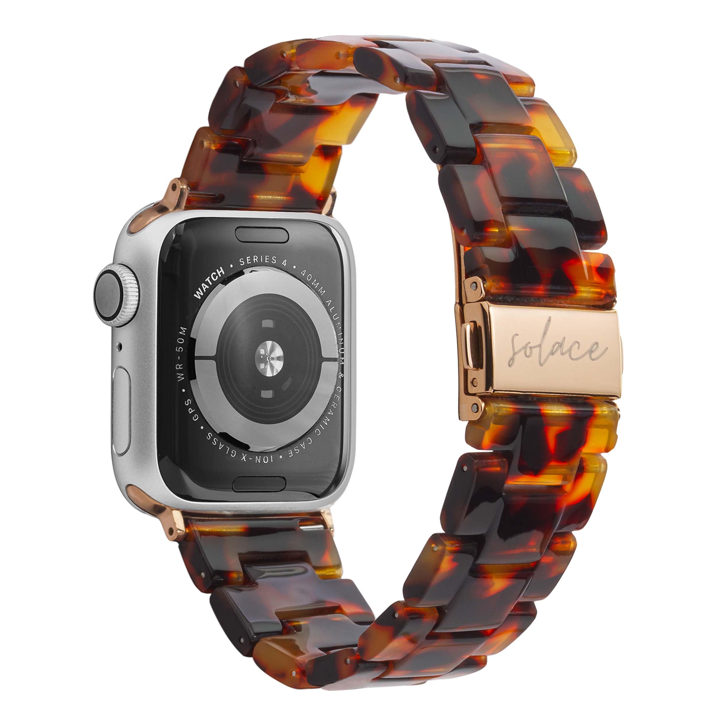 Solace Bands Lightweight Perma Watch Band - Universal Fit for Apple Watch Bands for Women & Men, iWatch Bands for 38mm 40mm 41mm 42mm 44mm 45mm 49mm Ultra, SE, Series 11 10 9 8 7 6 5-1 (Matte Solid)