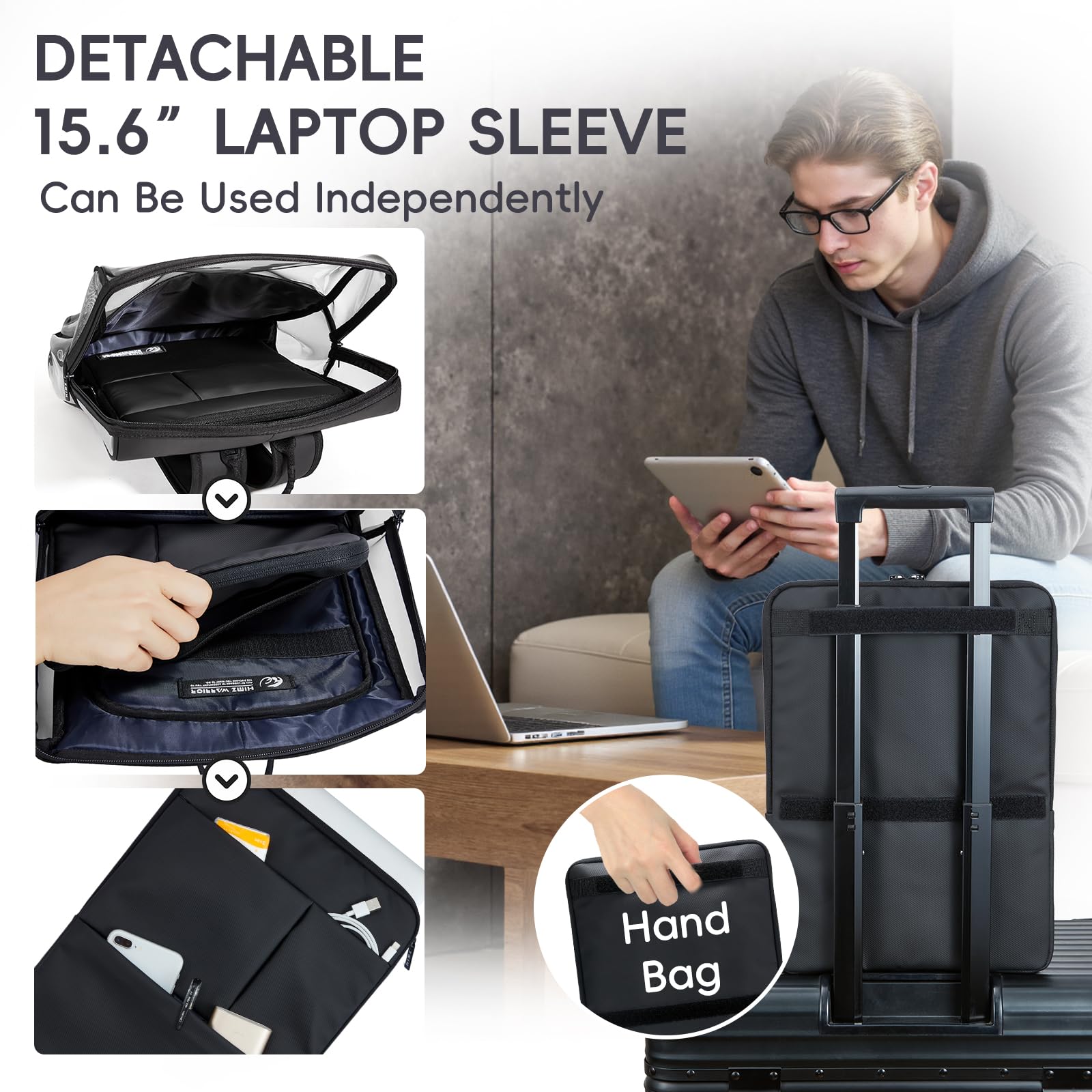 Clear Backpack Heavy Duty for Adults Men Work with Reinforced Straps, Laptop Bag for Stadium Events