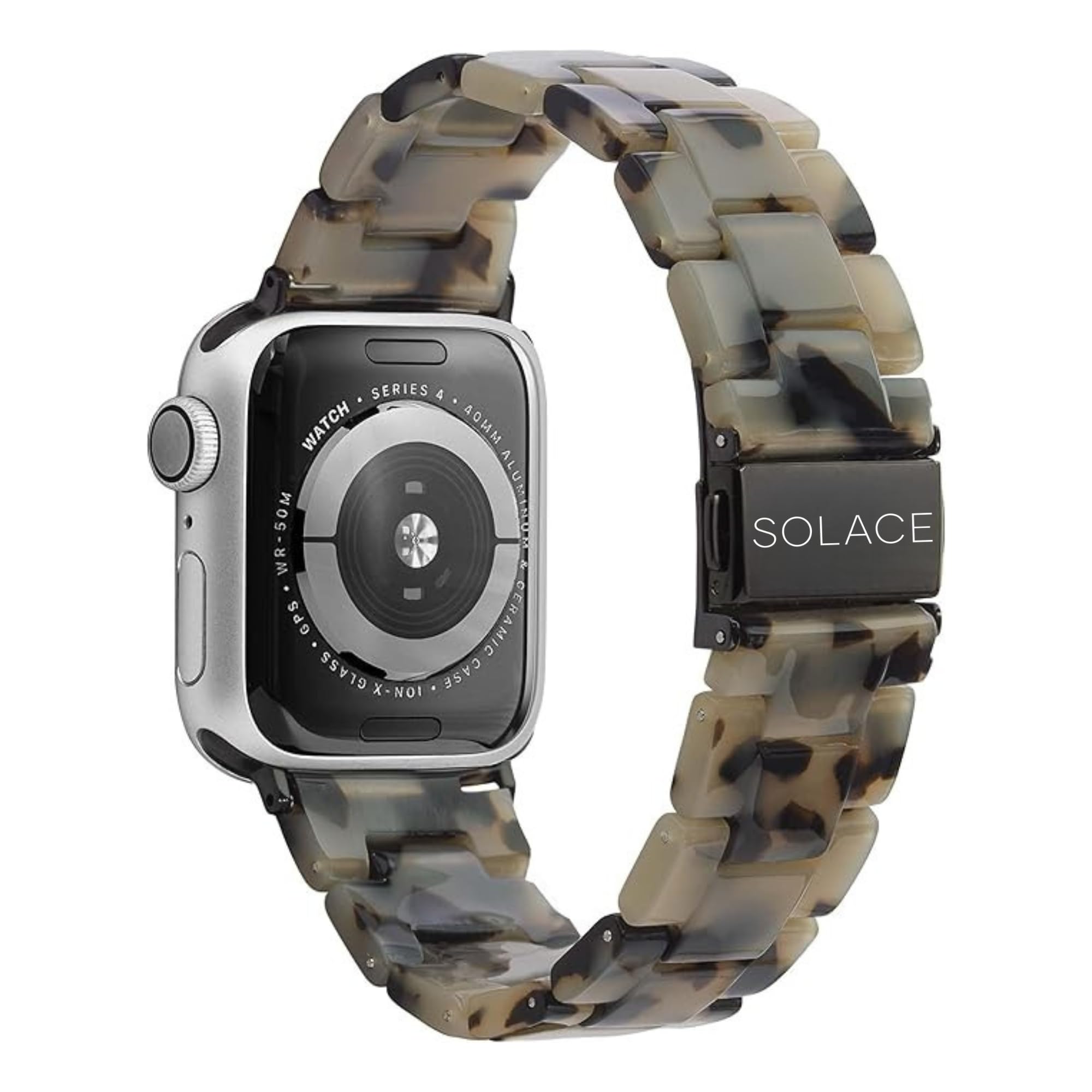 Solace Bands Lightweight Perma Watch Band - Universal Fit for Apple Watch Bands for Women & Men, iWatch Bands for 38mm 40mm 41mm 42mm 44mm 45mm 49mm Ultra, SE, Series 11 10 9 8 7 6 5-1 (Matte Solid)