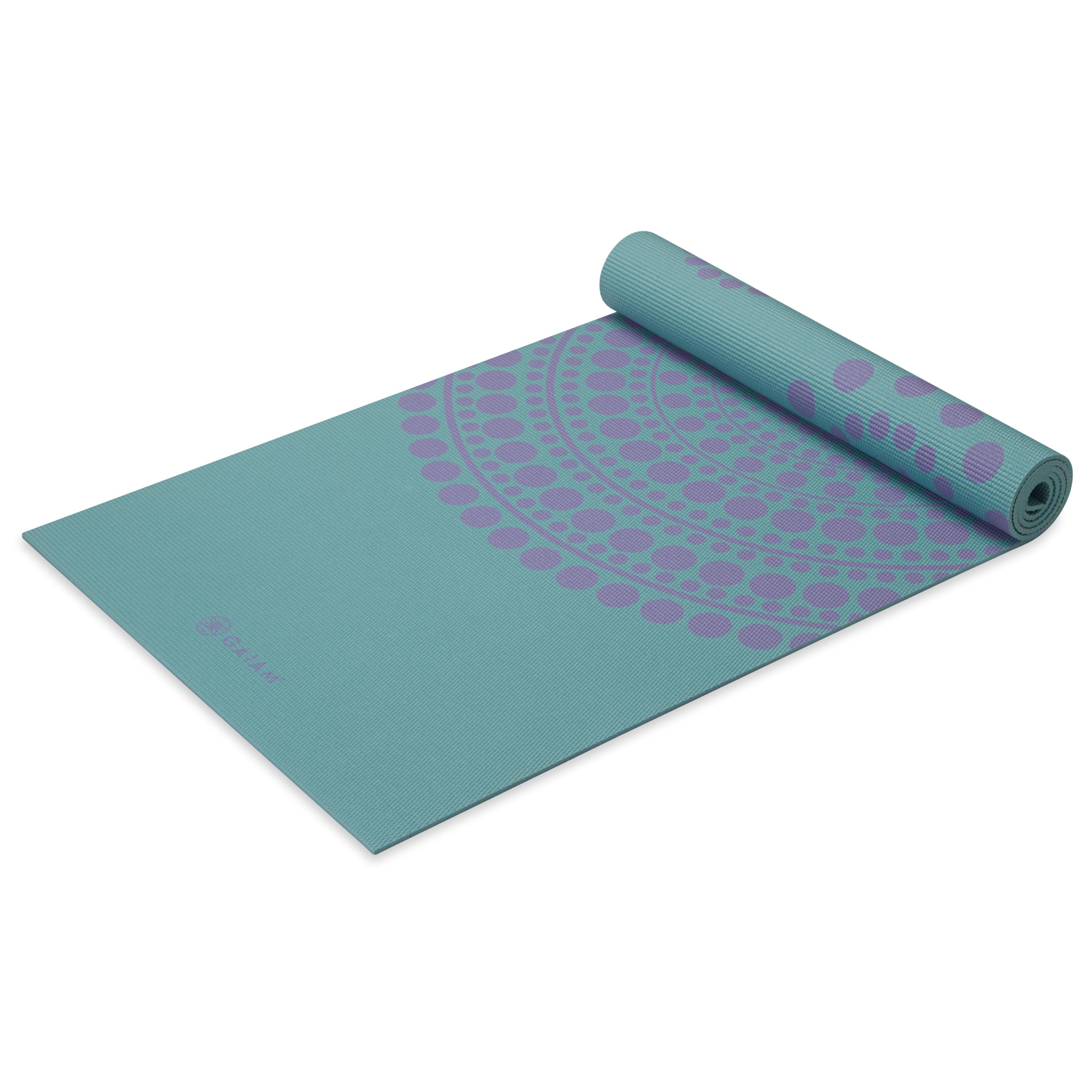 Gaiam Yoga Mat - Premium 6mm Print Reversible Extra Thick Non Slip Exercise & Fitness Mat for All Types of Yoga, Pilates & Floor Workouts (68" x 24" x 6mm Thick)