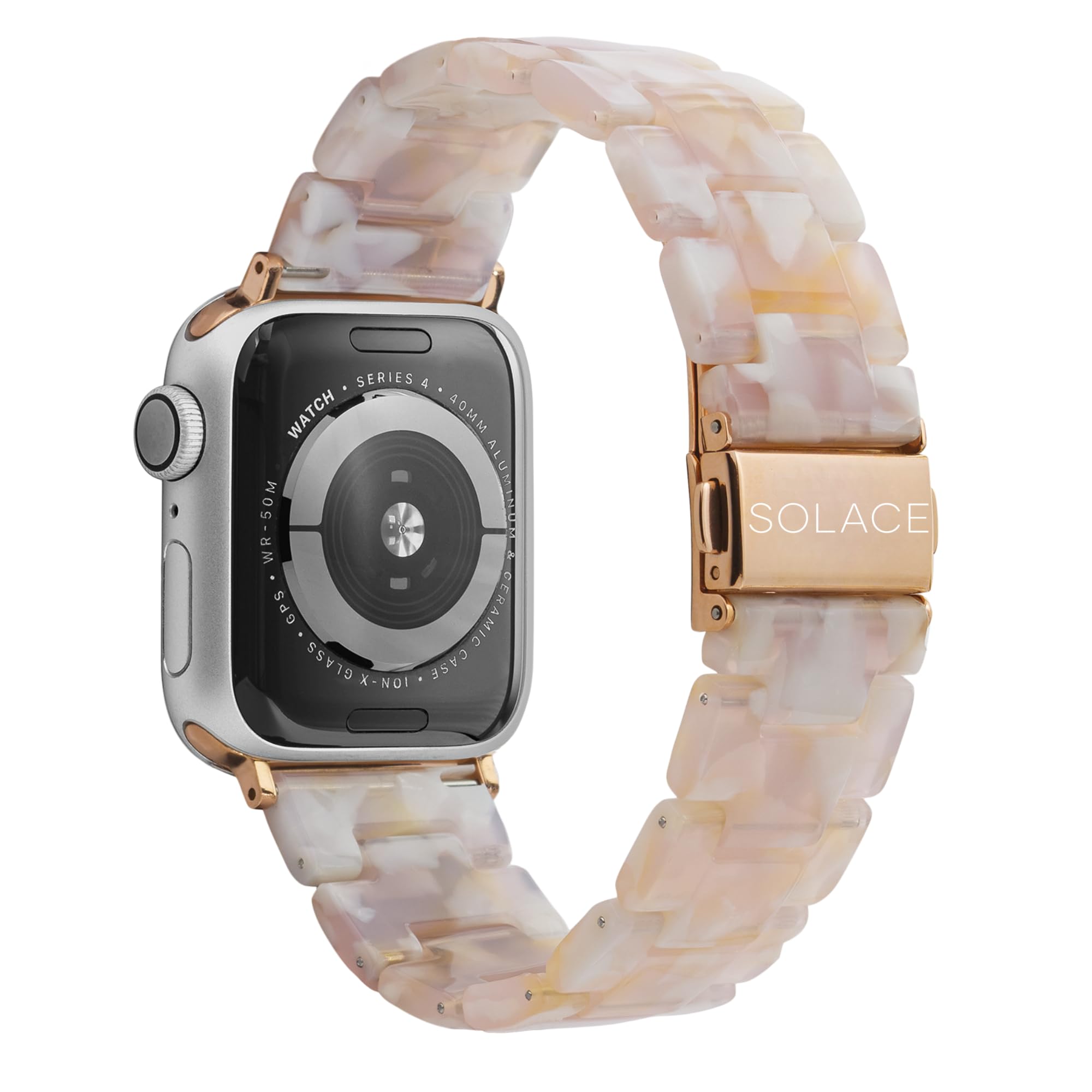 Solace Bands Lightweight Perma Watch Band - Universal Fit for Apple Watch Bands for Women & Men, iWatch Bands for 38mm 40mm 41mm 42mm 44mm 45mm 49mm Ultra, SE, Series 11 10 9 8 7 6 5-1 (Matte Solid)