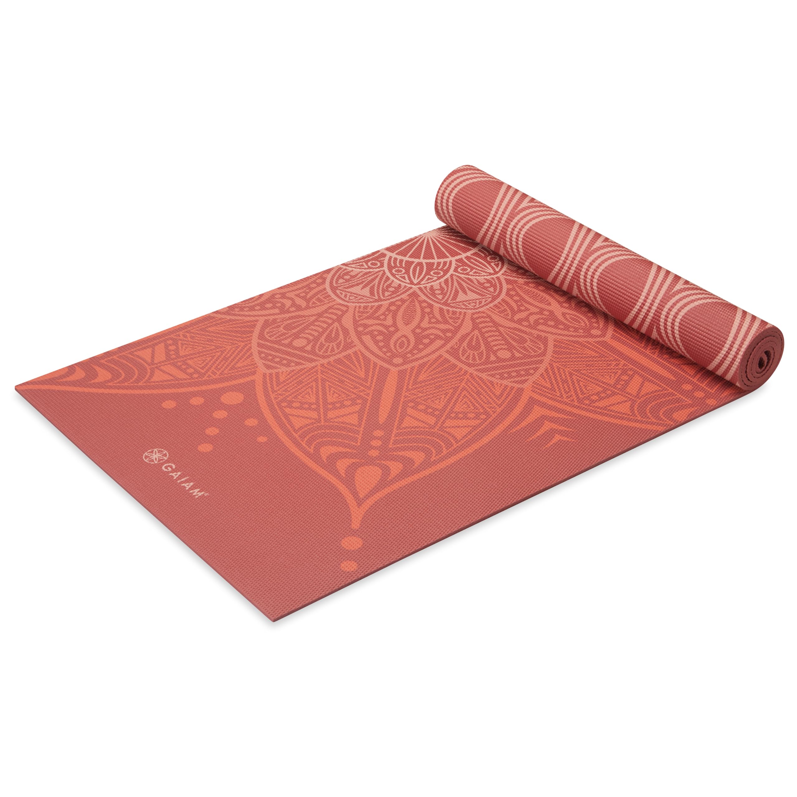Gaiam Yoga Mat - Premium 6mm Print Reversible Extra Thick Non Slip Exercise & Fitness Mat for All Types of Yoga, Pilates & Floor Workouts (68" x 24" x 6mm Thick)