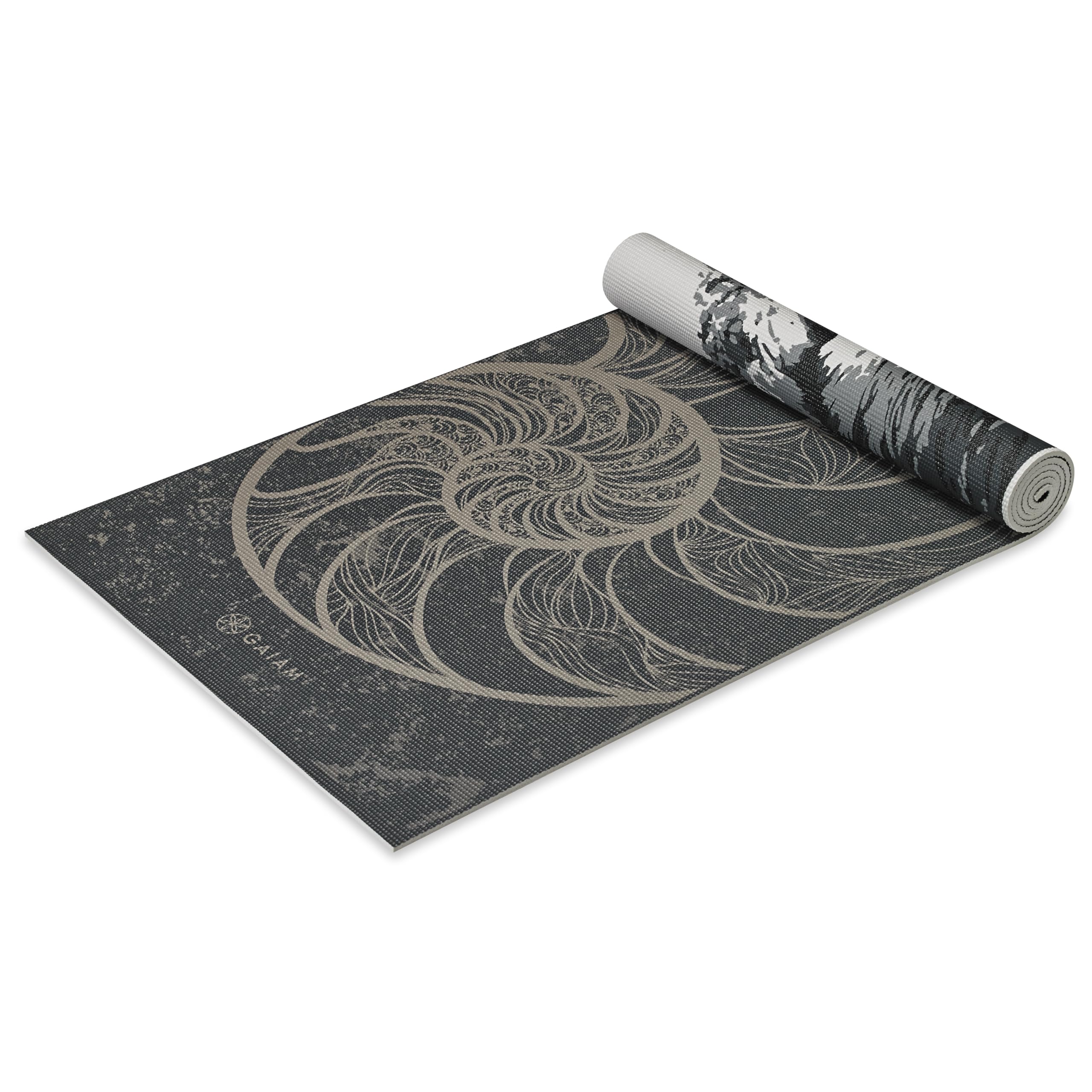 Gaiam Yoga Mat - Premium 6mm Print Reversible Extra Thick Non Slip Exercise & Fitness Mat for All Types of Yoga, Pilates & Floor Workouts (68" x 24" x 6mm Thick)