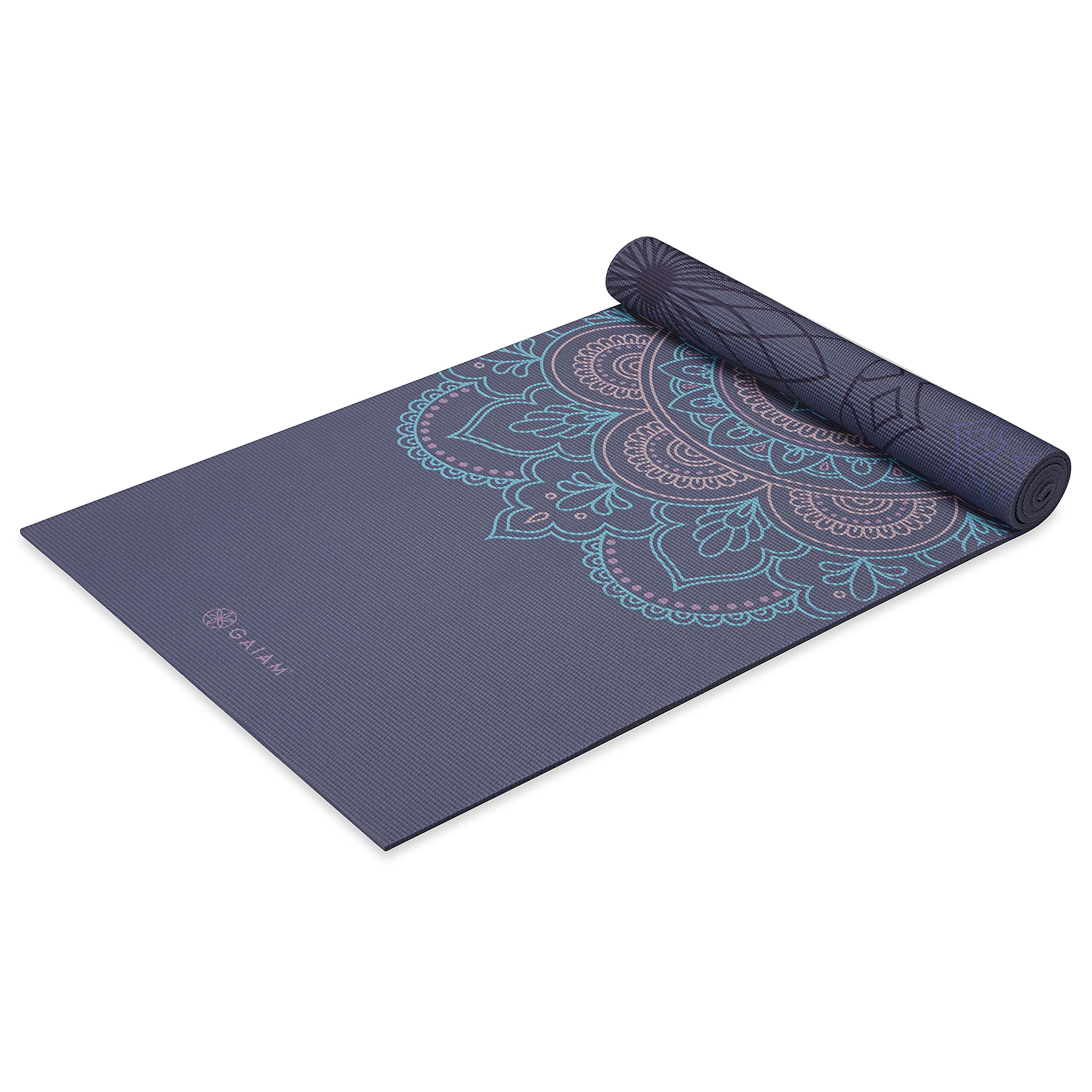 Gaiam Yoga Mat - Premium 6mm Print Reversible Extra Thick Non Slip Exercise & Fitness Mat for All Types of Yoga, Pilates & Floor Workouts (68" x 24" x 6mm Thick)