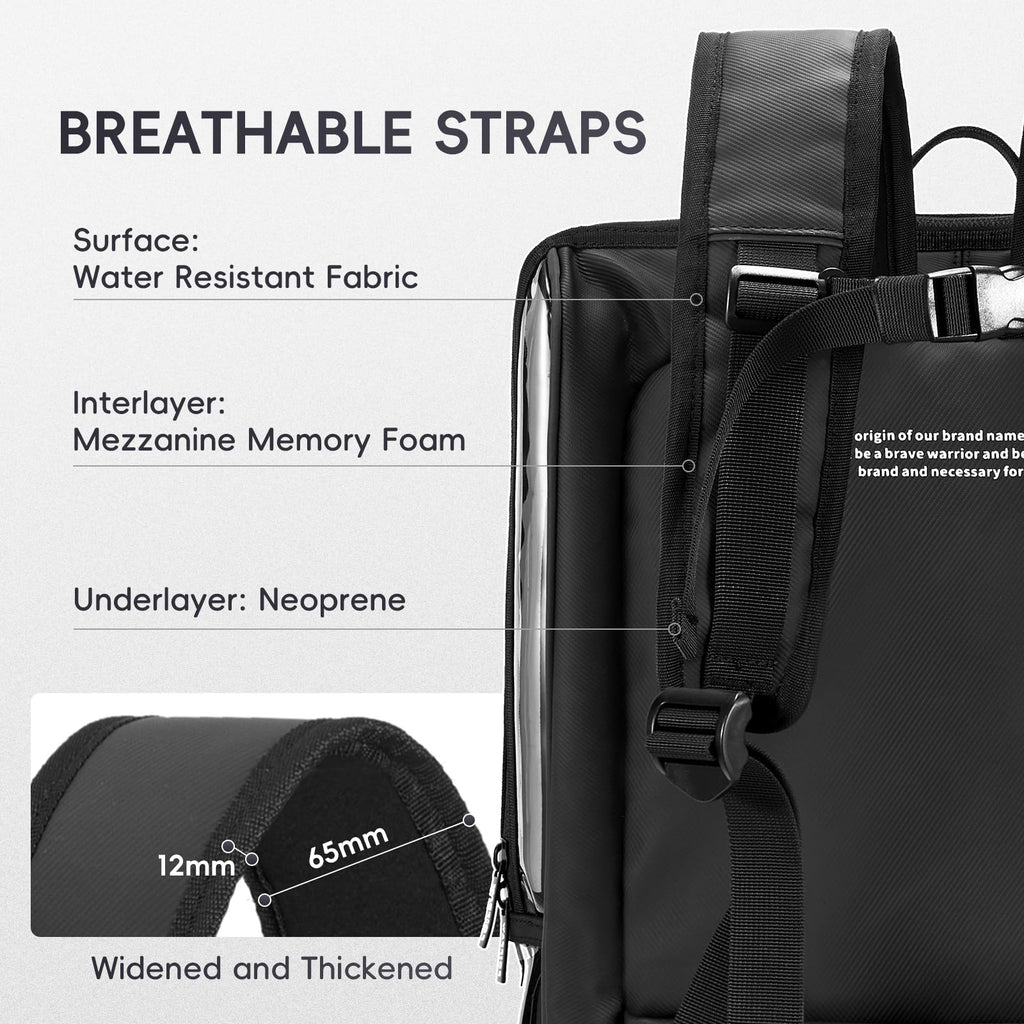 Clear Backpack Heavy Duty for Adults Men Work with Reinforced Straps, Laptop Bag for Stadium Events