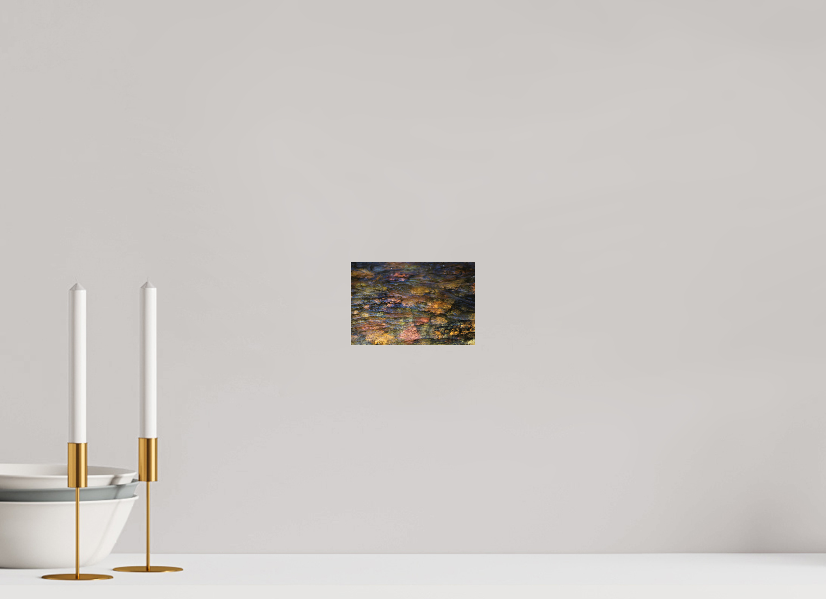 6 x 4″, Photo Print Under Acrylic Glass Liquid Gold: Creek Stone