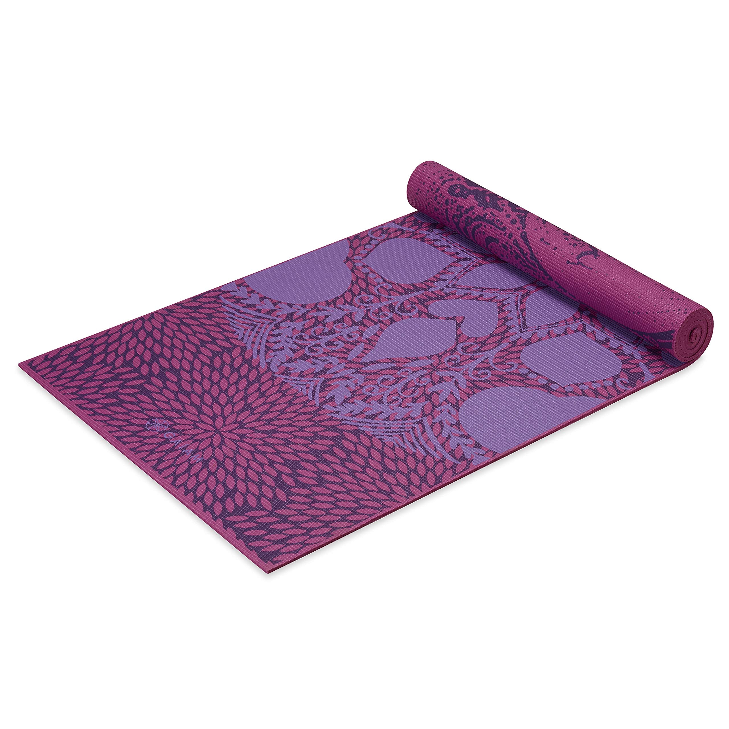 Gaiam Yoga Mat - Premium 6mm Print Reversible Extra Thick Non Slip Exercise & Fitness Mat for All Types of Yoga, Pilates & Floor Workouts (68" x 24" x 6mm Thick)