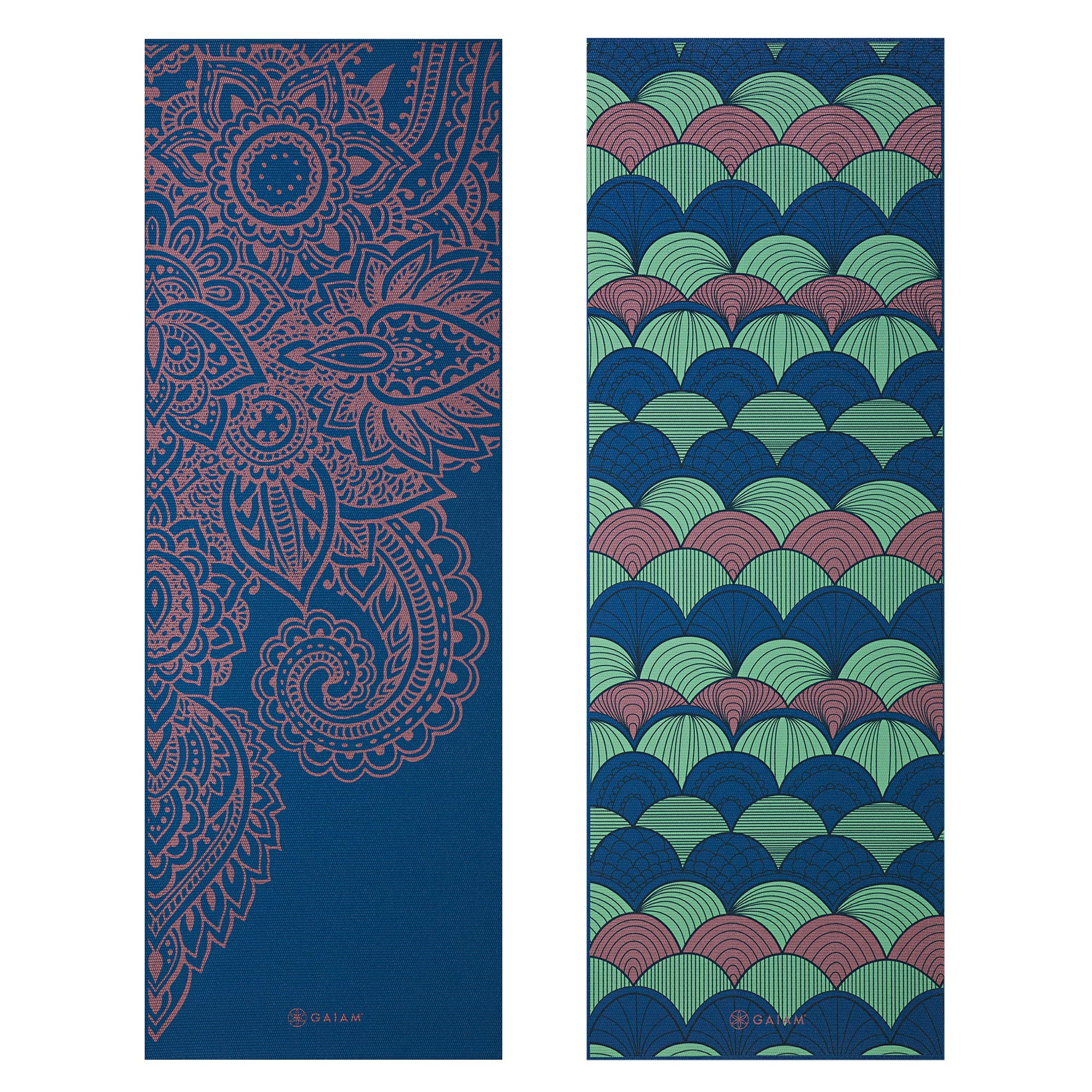 Gaiam Yoga Mat - Premium 6mm Print Reversible Extra Thick Non Slip Exercise & Fitness Mat for All Types of Yoga, Pilates & Floor Workouts (68" x 24" x 6mm Thick)