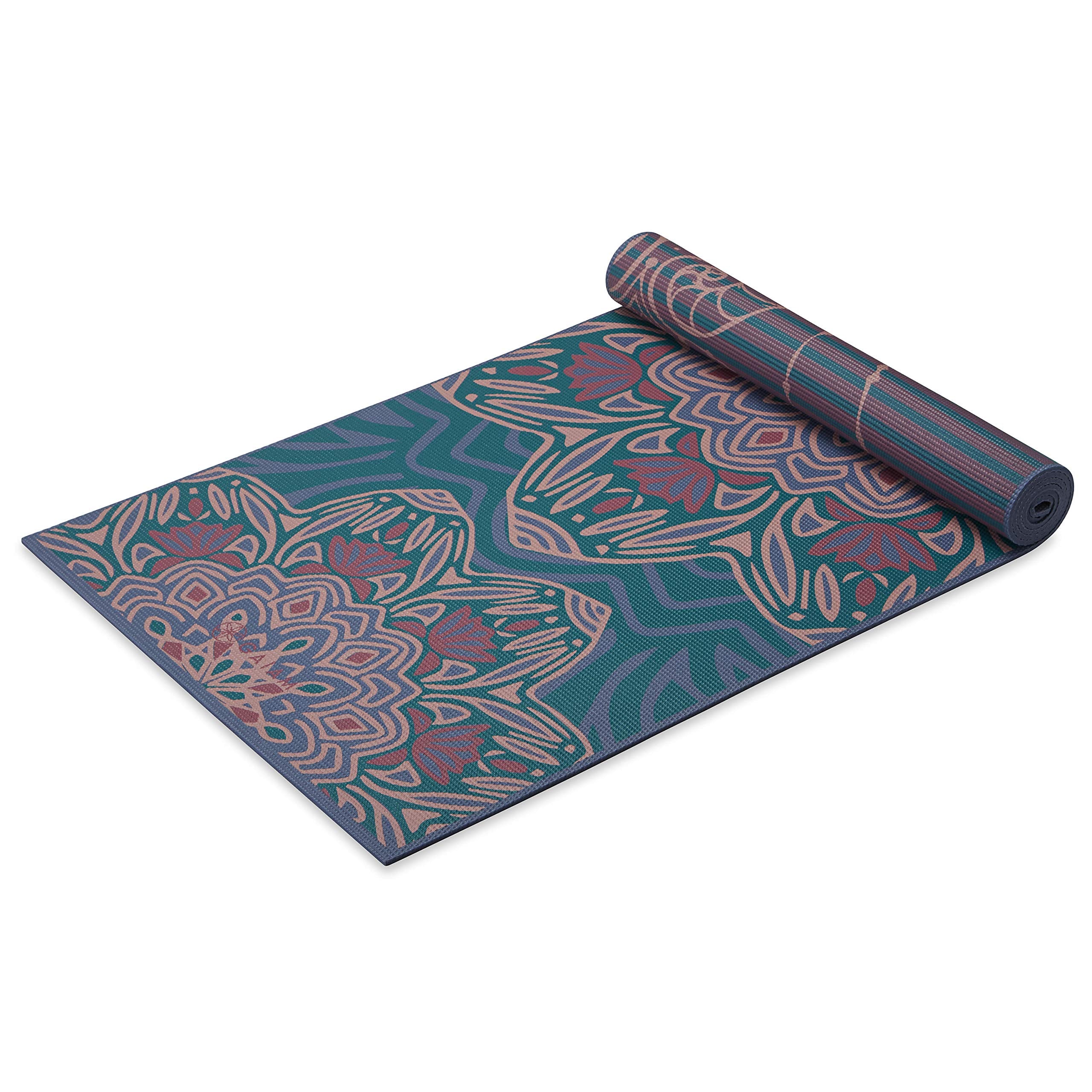 Gaiam Yoga Mat - Premium 6mm Print Reversible Extra Thick Non Slip Exercise & Fitness Mat for All Types of Yoga, Pilates & Floor Workouts (68" x 24" x 6mm Thick)