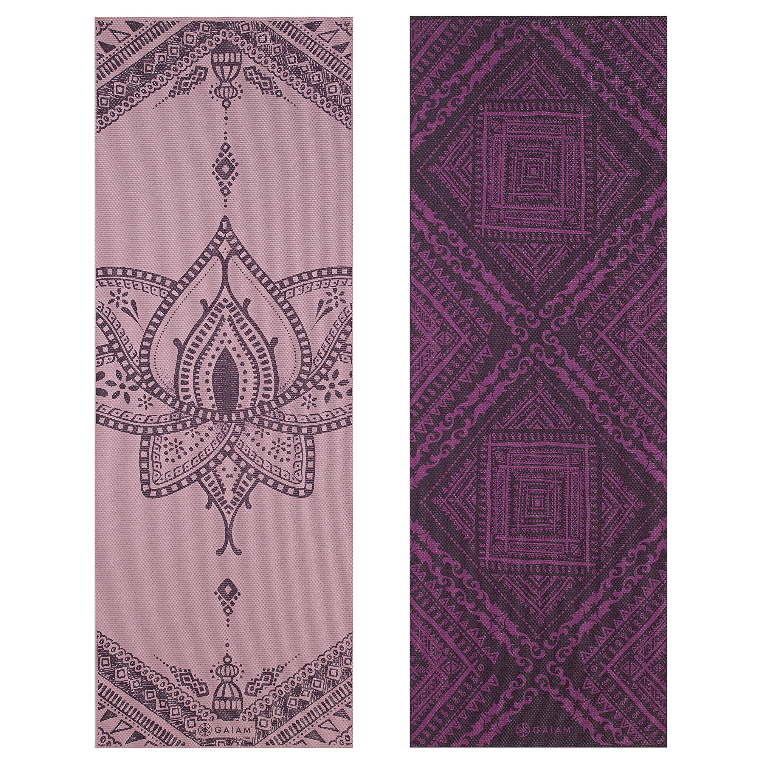 Gaiam Yoga Mat - Premium 6mm Print Reversible Extra Thick Non Slip Exercise & Fitness Mat for All Types of Yoga, Pilates & Floor Workouts (68" x 24" x 6mm Thick)